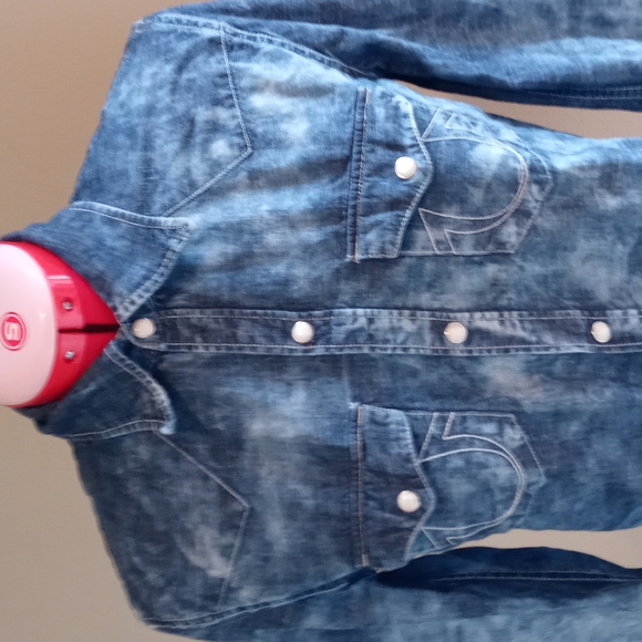True Religion Denim Snap up Shirt Size S - Picture 8 of 15